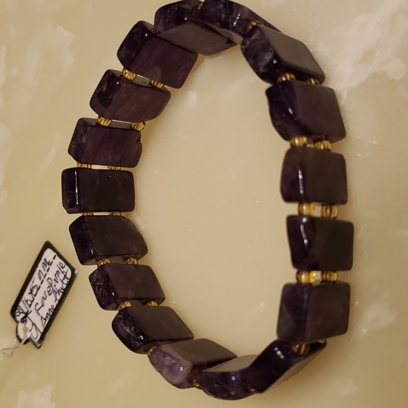 Purple Amethyst 16*5mm crystal bracelet - Picture 4 of 4